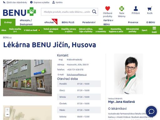 ?lékárna je zároveň výdejním místem e-shopu a nabízí rozšířený sortiment dermokosmetiky, dětské a speciální výživy a zubní a geriatrické péče.?