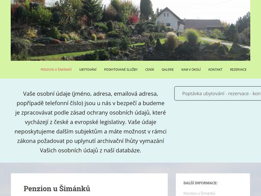 ubytování penzion kladruby u vlašimi penzion nad rybníkem penzion u šimánků levné ubytování pokoje se sociálním zařízením kuchyňkou podblanicko vlašim kladruby