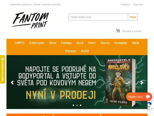 nakladatelství fantom print, jedno z největších českých nakladatelství specializujících se na fantasy, sci-fi, litrpg a literární adaptace počítačových her.