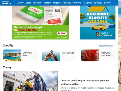 novinky a zprávy z jihlavy a okolí. nejdůležitější informace a události z jednotlivých obcí, dění v politice, kultuře, sportu i v běžném životě.