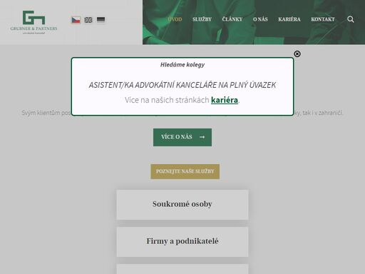 svým klientům poskytujeme komplexní právní služby ve všech oblastech práva jak na území české republiky, tak i v zahraničí.