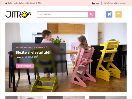 rostoucí židle a stoly jitro