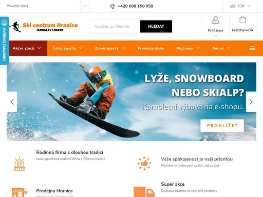 vybavíme vás na lyžování, běžky, snowboard, cyklistiku, turistiku a mnohem víc! jsme sportovní obchod s 25letou tradicí.