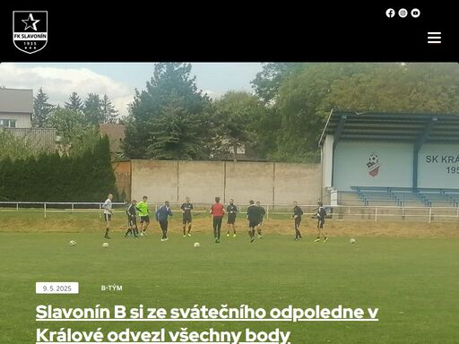 oficiální stránky klubu fk slavonín