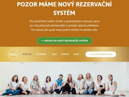 prostor, který předává radost, energii z pohybu, tance i cestu k duševnímu zdraví. spojuje generace a podporuje skupiny dětí, žen, mužů, seniorů, těhotných žen a maminek. umění stejně naladěných lidí a vytvořit celek, který by dával hlubší smysl.