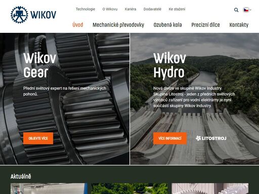wikov je strojírenská skupina vyvíjecí a vyrábějící mechanické převodovky a ozubená kola. zajišťuje též opravy a servis průmyslových převodovek