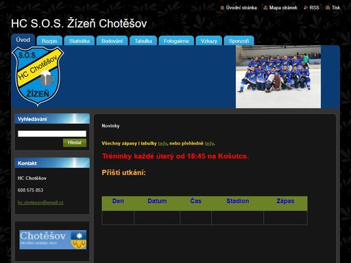 oficiální stránky hokejového klubu hc chotěšov.
