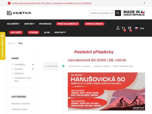 koloběžky kostka - český výrobce a prodejce koloběžek pro dospělé, koloběžek pro děti, koloběžek pro mushing a koloběžek pro seniory.