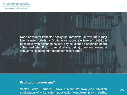 naše advokátní kancelář poskytuje komplexní služby