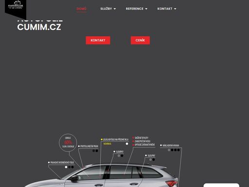 cumim.cz autofólie pro váš vůz. instalaci provádíme bez demontáže oken a částí vozu. jihlava, havlíčkův brod, pelhřimov, humpolec.