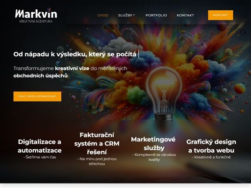 kreativní agentura markvin - děláme krásné a funkční weby, e-shopy a rezervační systémy a umíme se postarat o to, aby svým klientům vydělávali peníze.