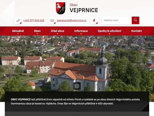 oficiální stránky obce vejprnice