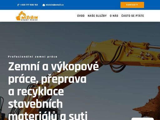 nabízíme strojní zemní práce, výkopové a přípravné práce pro stavby, nákladní autodopravu, odvoz suti a odpadu, prodej písku a kameniva.