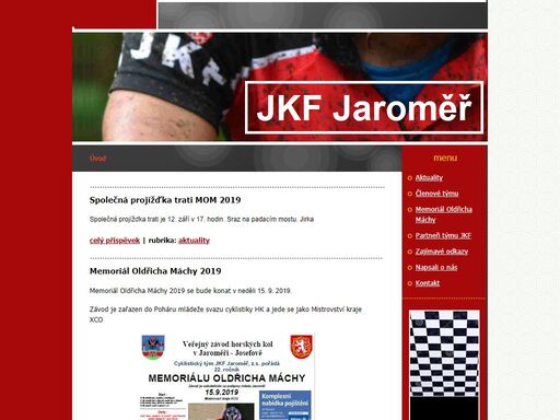 klubové stránky závodního cyklistického týmu jkf jaroměř