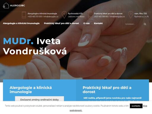 ordinace alergologie a klinické imunologie a ordinace praktického lékaře pro děti a dorost paní doktorky mudr. ivety vondruškové