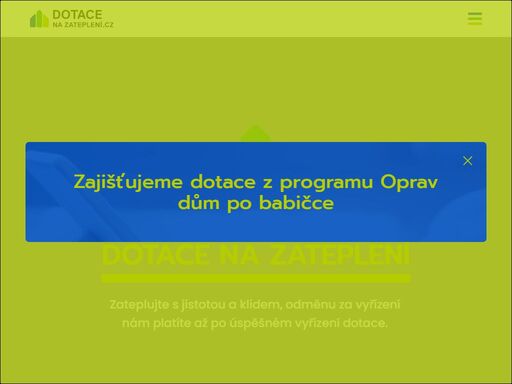 využijte dotace na zateplení a ušetřete! až 50 % zpět při renovaci, až 80 % pro nízkopříjmové. bez starostí a papírování!