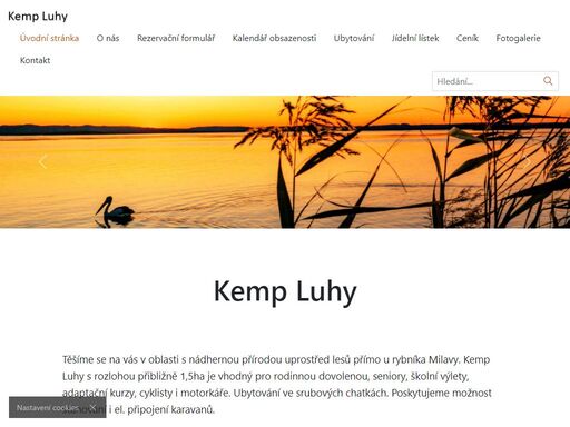 příjemný kemp u rybníka milavý. široká nabídka služeb a zábavy