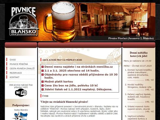 příjemné posezení v blanenských hospůdkách