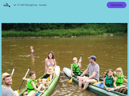 místní půjčovna nabízí kánoe, rafty a paddleboardy s veškerým vybavením na jedno a vícedenní splutí řeky berounky