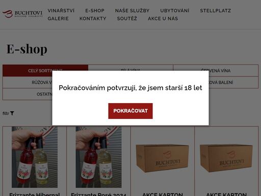 e-shop - vinařství buchtovi velké pavlovice - vinařství, ubytování, degustace