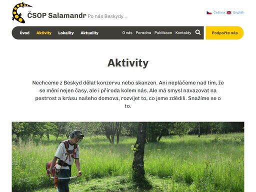 čsop salamandr je profesionální nezisková organizace působící v ochraně přírody.