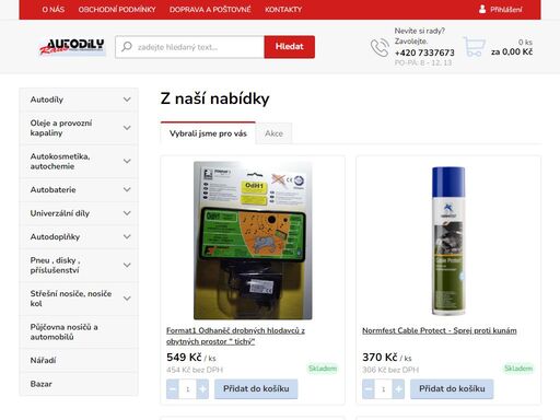  díly na vozy škoda, čištění benzinových vstřiků, prodej střešních nosičů, autochemie, autokosmetika, brzdové destičky, olejové filtry, čistič dpf, normfest, autobaterie