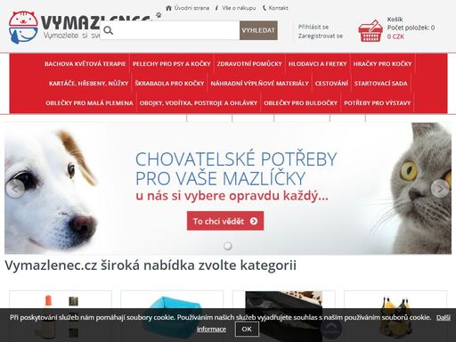 vymazlenec.cz široká nabídka zvolte kategorii