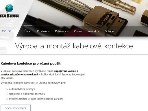 výroba a montáž kabelové konfekce a koaxiálního programu.