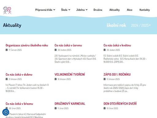 naše škola je školou malotřídní a žákům nabízíme nejenom kvalitní a zajímavou výuku, ale také množství školních i mimoškolních aktivit.