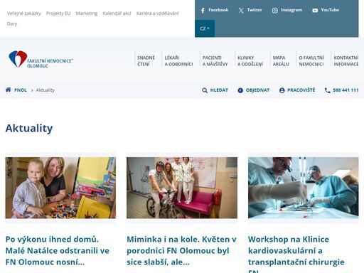 oficiální stránky fakultní nemocnice olomouc