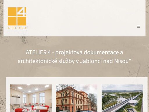 atelier4 - spolehlivý projektant a architekt v jablonci nadnisou. kompletní projektová dokumentace pro stavební povolení, prováděcíprojekty interiérů a exteriérů, bytové i občanské stavby a dopravní stavby.profesionální inženýring a komplexní řešení od návrhu po realizaci.