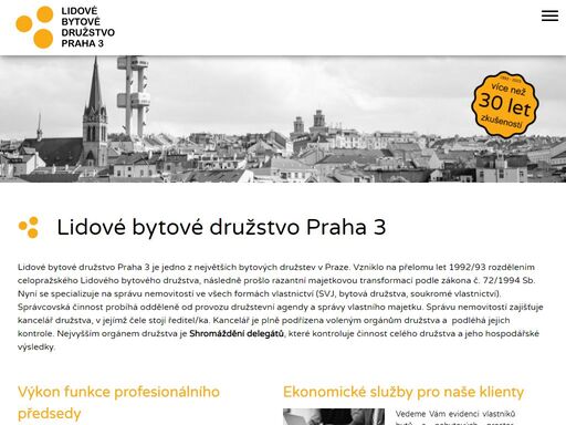 profesionální správa nemovitostí - lidové bytové družstvo praha 3
