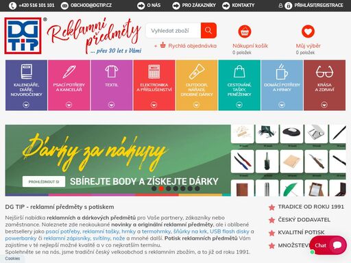 specialista na reklamní předměty s potiskem - již od roku 1991. v nabídce přes 30.000 reklamních dárků, kvalitní potisk a rychlé dodání. katalog zdarma.