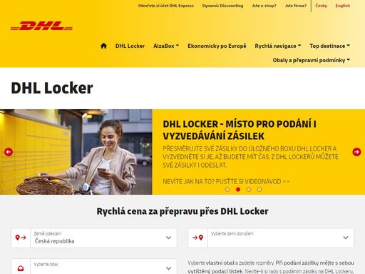 dhl locker - úložný box pro odesílání i vyzvedávání zásilek. kdykoliv potřebujete poslat nebo vyzvednout. expresní zásilky do zahraničí.