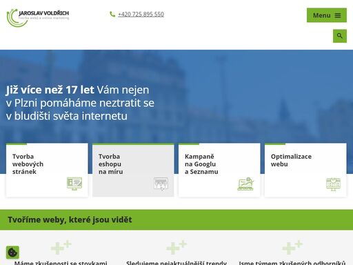 tvořím weby, které jsou vidět. zajišťuji on-line marketing. mé reference čítají na stovky webů, které přivedly zákazníky a zvýšily zisky. zavolejte mi. 
