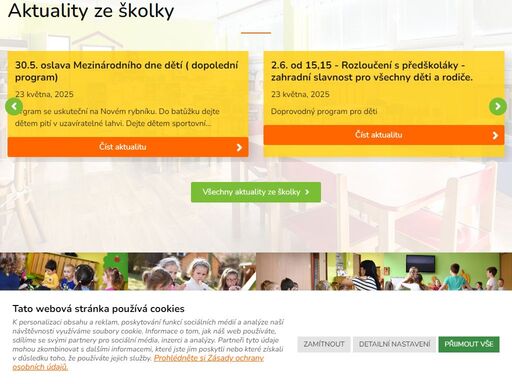 mateřská škola v zahradě se stará o vaše děti.