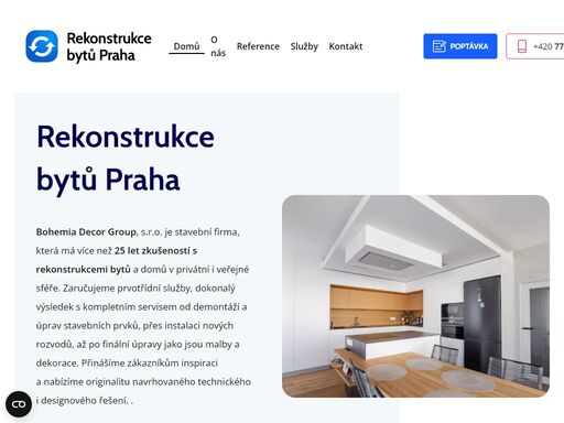 rekonstrukce bytu praha od společnosti bohemia decor group vás jistě potěší cenově, ale hlavně kvalitou odváděné práce. rekonstrukce bytů praha