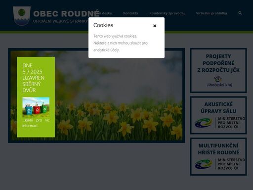 obec roudné u českých budějovic