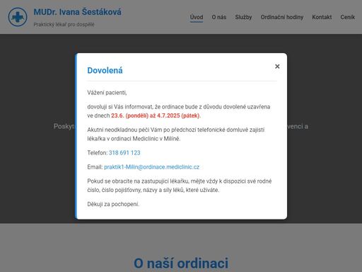 ordinace praktického lékaře pro dospělé v praze. poskytujeme komplexní zdravotní péči, preventivní prohlídky a očkování.
