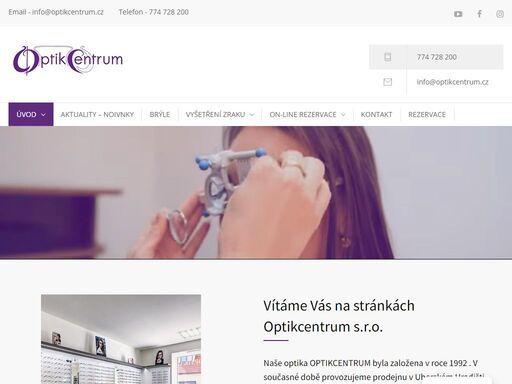 provádíme vyšetření zraku a odborné poradenství při výběru brýlí i kontaktních čoček. nabízíme dioptrické i sluneční brýle, čištění a opravy brýlí.