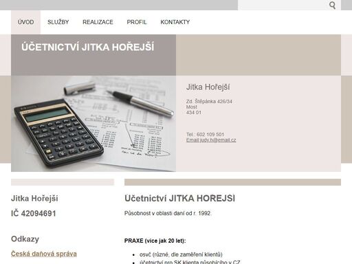 účetnictví jitka hořejší nabízí pro fyzické i právnické osoby, včetně neziskových organizacích komplexní služby v oblasti vedení účetnictví.