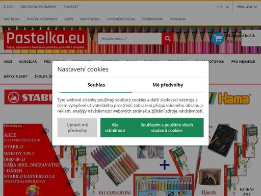 internetový obchod zaměřený na grafomotoriku, psací potřeby i pro leváky, výtvarné a malířské techniky a spoustu dalšího materiálu pro vlastní kreativitu. vše najdete i v naší kamenné prodejně.