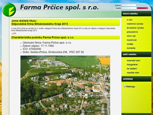 farma prčice je zde právě 20 let, historie a představení podniku poskytujícího širokou škálu zemědělských služeb od rostlinné výroby a skladování přes živočišnou výrobu po lov.