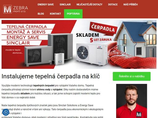montáž a servis tepelných čerpadel sinclair a energy save včetně vyřízení dotací.
