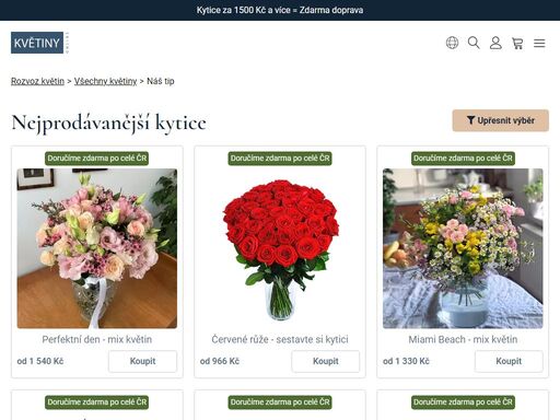 rozvoz květin po praze a čr zajistíme dnes do 2 hodin. čas předání si určíte sami. řidiči doručují denně 8-20 hod. obednejte květiny online.
