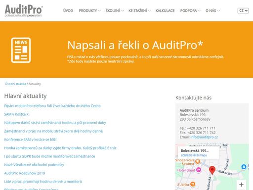 správa firemní počítačové sítě s auditpro