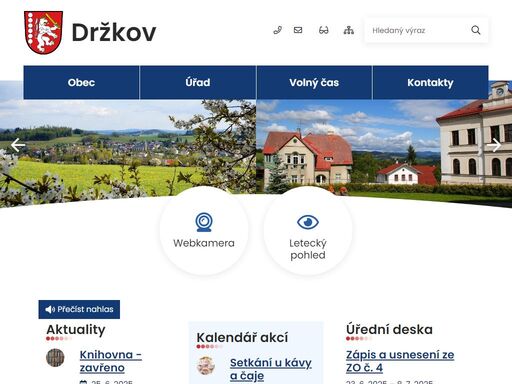 oficiální stránky obce držkov