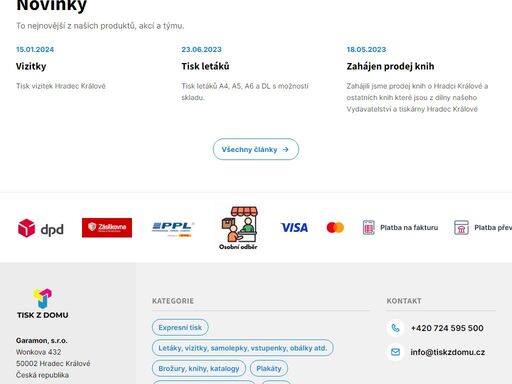 digitální a ofsetová tiskárna hradec králové.
tisk letáky, plakáty, vizitky, vstupenky, brožury, knihy a dalších tiskovin. online prodej knih o hradci králové
