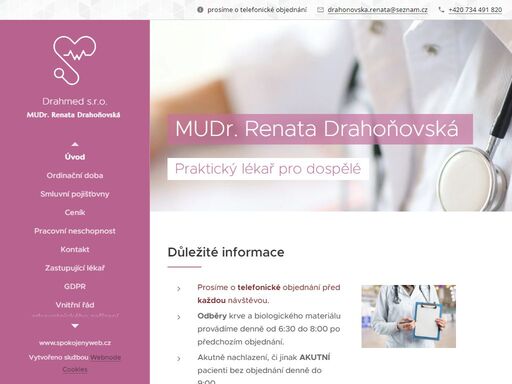 praktický lékař mudr. renata drahoňovská