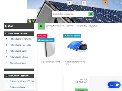 fotovoltaické panely, solární regulátory, amorfní panely, solární technika